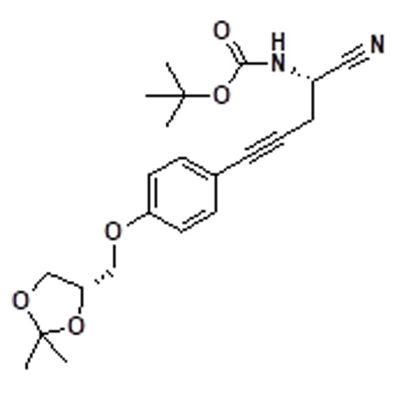 tert-Butyl ((S)-1-cyano-4-(4-(((S)-2,2-dimethyl-1,3-dioxolan-4-yl)methoxy)phenyl)but-3-yn-1-yl)carbamate